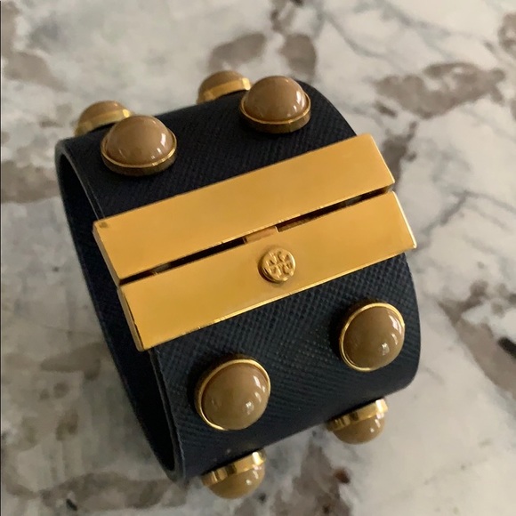 ✨SOLD✨ Tory Burch navy and gold - Picture 2 of 6